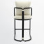 Tabouret de bar 26 po avec dossier et structure en métal, chaises de bar rembourrées modernes pour îlot de cuisine 26 po-115464520