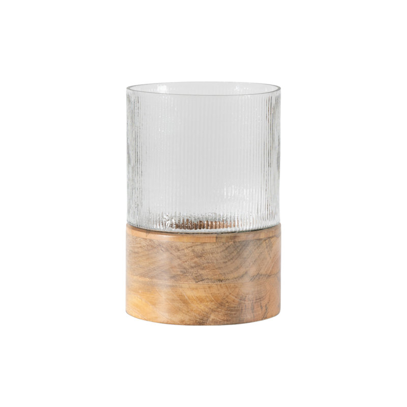 Belver Glass Tabletop/Centre Piece Hurricane, 36cm H x 26cm W x 27cm D