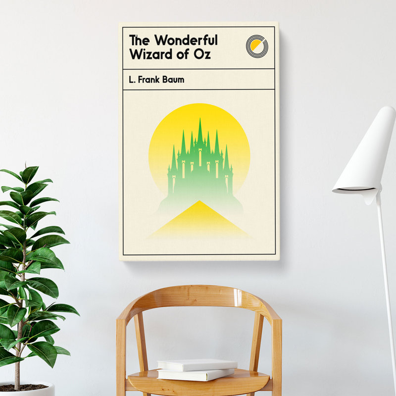 Book Cover The Wonderful Wizard Of Oz L. Frank Baum - Wrapped Canvas Print, 91cm H x 60cm W x 3cm D