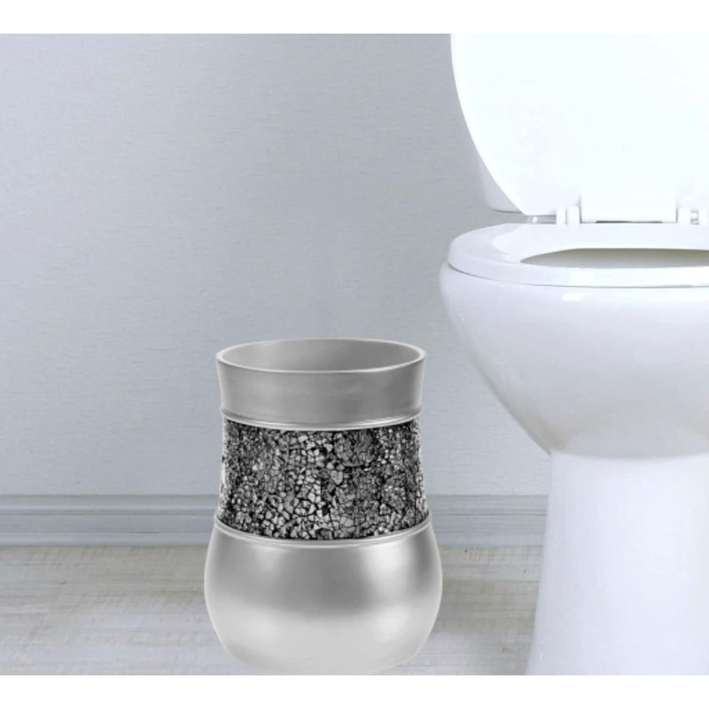 Corbeille pour déchets en nickel brossé