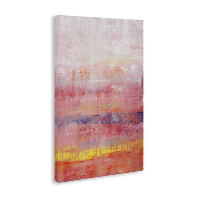 «Modern Paint Drip» sur toile rose par Hilary Winfield
