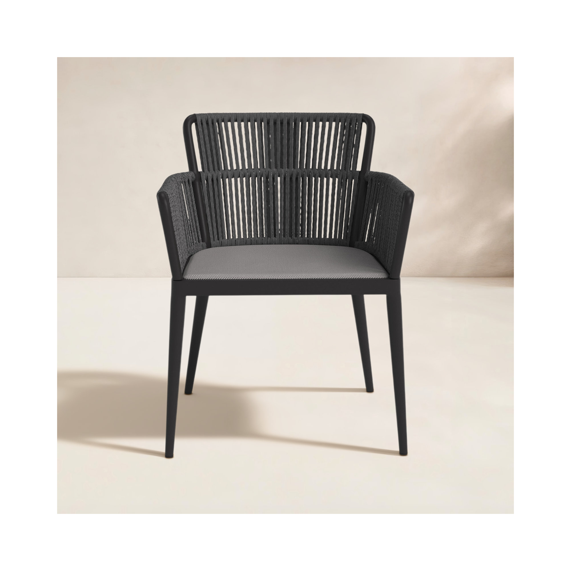Nette Powder Coated Aluminum Patio Dining Armchair