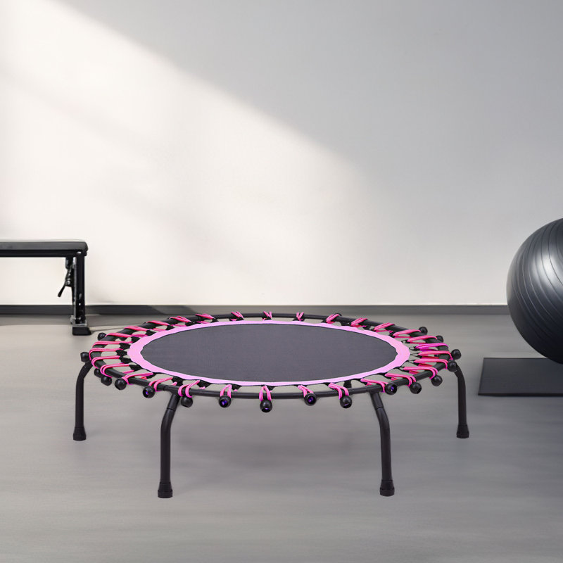 Freeport Park 101cm Round Backyard Trampoline, Black/Pink