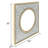 Daria Square Wood Framed Metal Wall Mirror