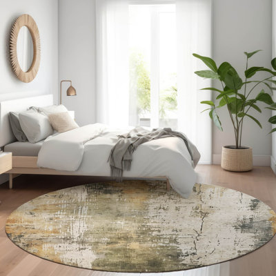Tapis olive intérieur / extérieur lavable à la machine Claudian ACN1649