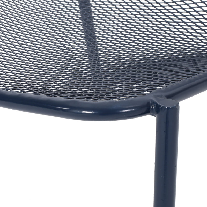 2 Stackable Chair Collection, Matte Navy Iron Capacity, Hand-Crafted Details Connected, 26" X 21.74" 26", Seat 18" 19.5" 12.5 , Blue Composition, Handcrafted Placed,