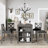 5-Piece Counter Height Rustic Farmhouse Wooden Bar Table Set With 4 Sturdy Dining Chairs And Comfortable Seating.-13298340-13298343