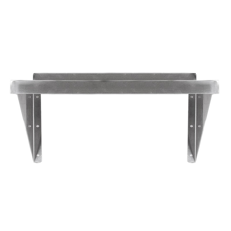 Small Stainless Steel Wall Shelf, 5" H x 16" W x 6" D
