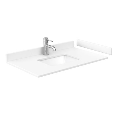 36" Single Bathroom Vanity Top with Sink
