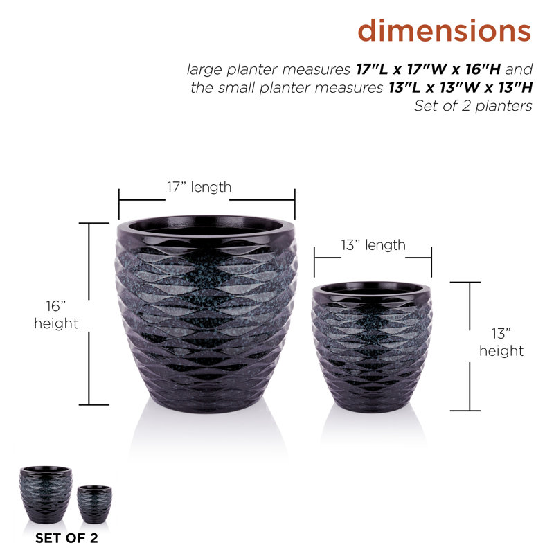 Shamell Pot Planter, Blue