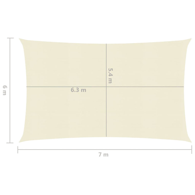 Azimut Shade Sail, Cream, 700cm x 600cm