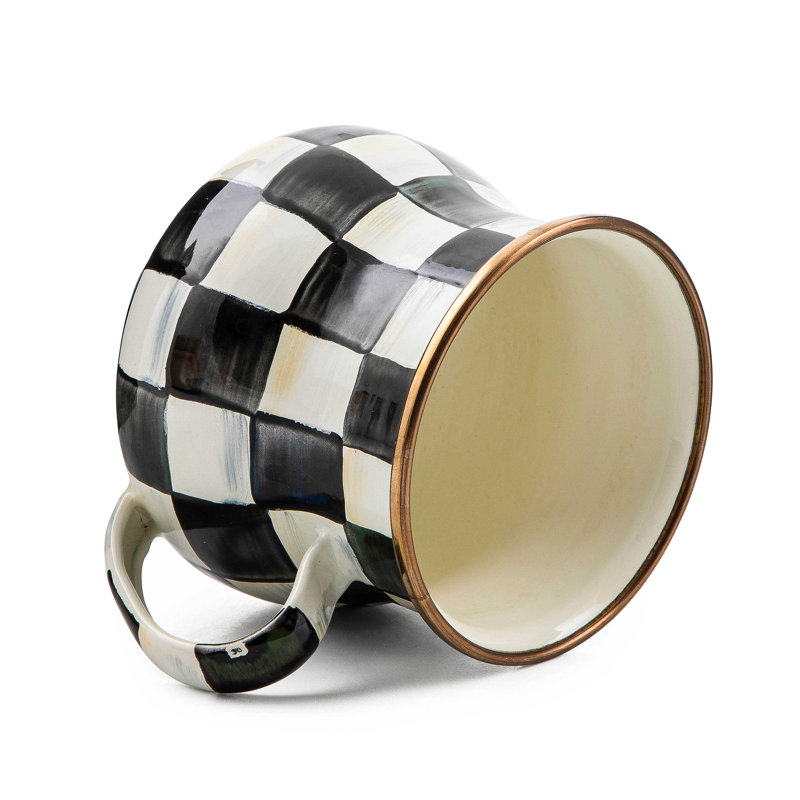 Check Mug, Black/White