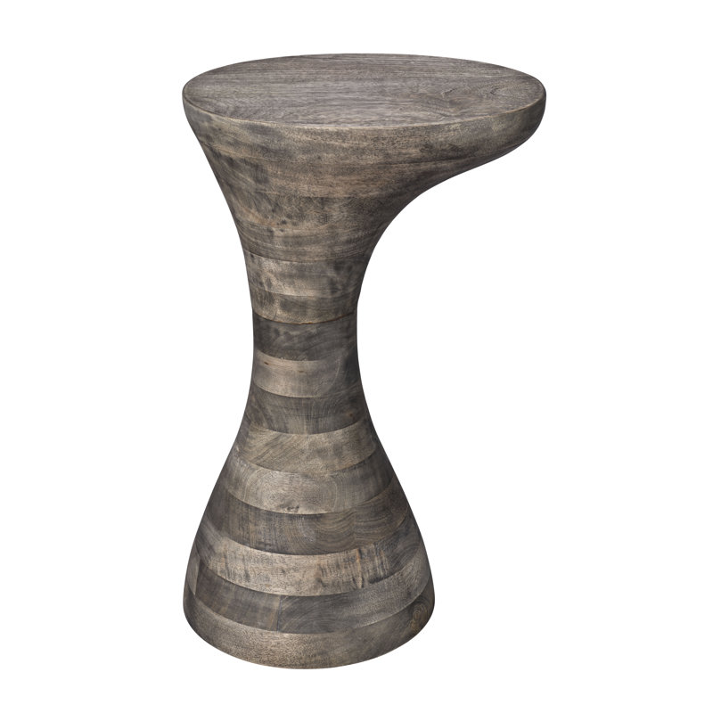 Toadstool Wood Drink Table, Gray Wash