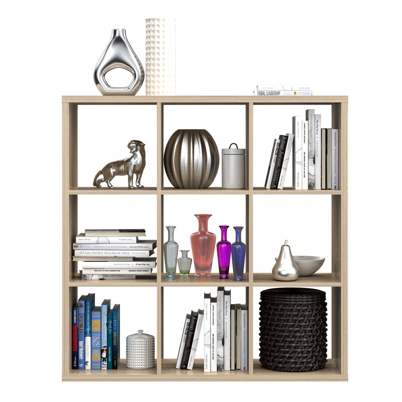 107.3cm H x 107.2cm W Standard Bookcase, Sonoma Oak