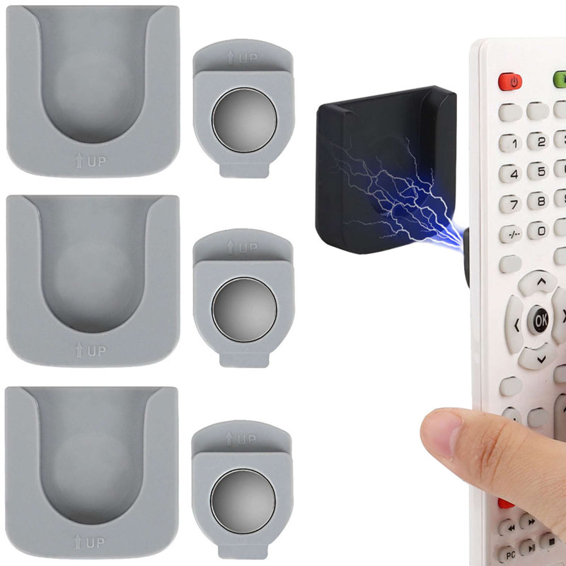 3 Pcs Magnetic Remote Control Holder Wall Mount No-Drill Self-Adhesive Organizer Storage for TV, Fan, Air Conditioner Remotes