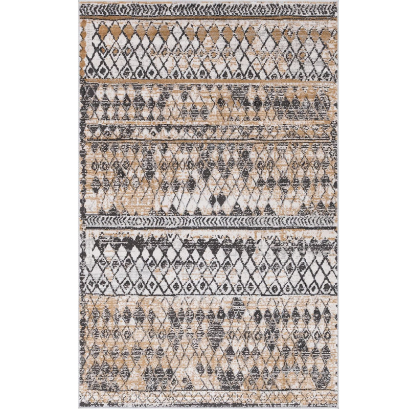 Geometric Indoor Rug, Rectangle 5'1" x 8'