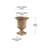  Antique Gold Ribbed Cement Urn Vase, European Style Decorative Flower Pot For Classic Or Rustic Home Décor, 10" Diameter & 12.3" Tall, Pack Of 2