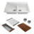 Baveno Lux 33.86'' L Undermount Double Bowl Granite Kitchen Sink