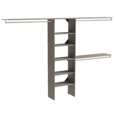 SuiteSymphony 84" W - 120" W Closet System Kit with Top Shelves