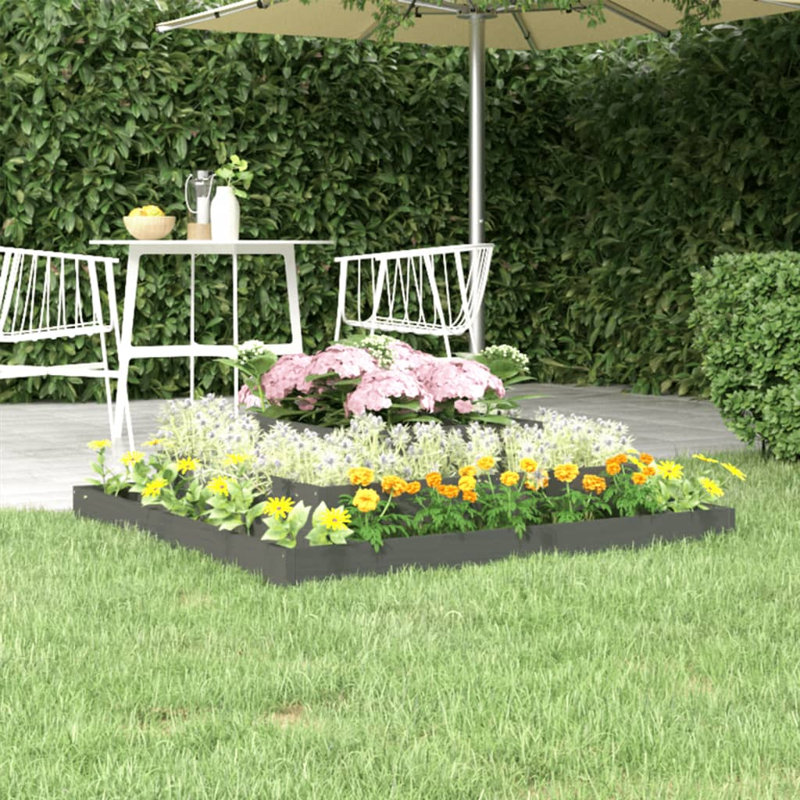 Adner Self-Watering Wood Raised Garden Bed, Grey, 27cm H x 110cm W x 110cm D