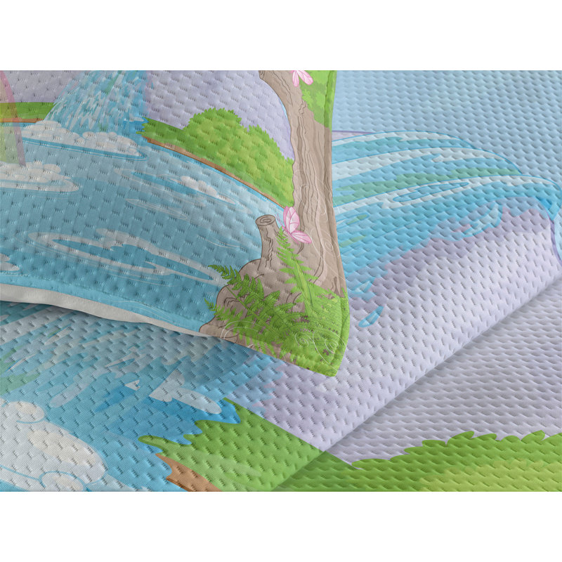 Feminine Polyester Coverlet, King Bedspread + 2 Shams