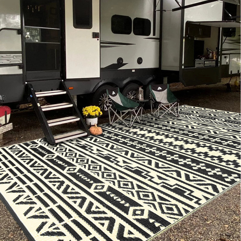 Tapis d'extérieur réversible imperméable Marliegh, Rectangle 5' x 8'