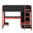 Wooden  twin Size  Gaming Loft Bed With An Integrated Built-In Work Area