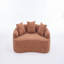 Canapé Boneless à deux places, tissu chenille grain de bois, canapé à compression double éponge, canapé à compression à deux places avec 2 coussins pour la vie / Maison / Mobilier / Appartement / Bureau-1873243736