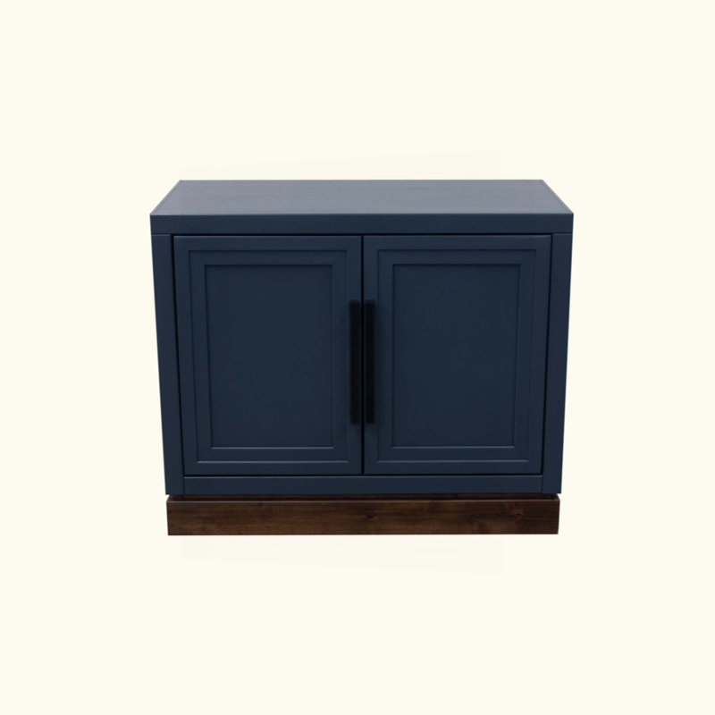 Armoire modulaire à 2 portes, aucun assemblage requis, Bleu