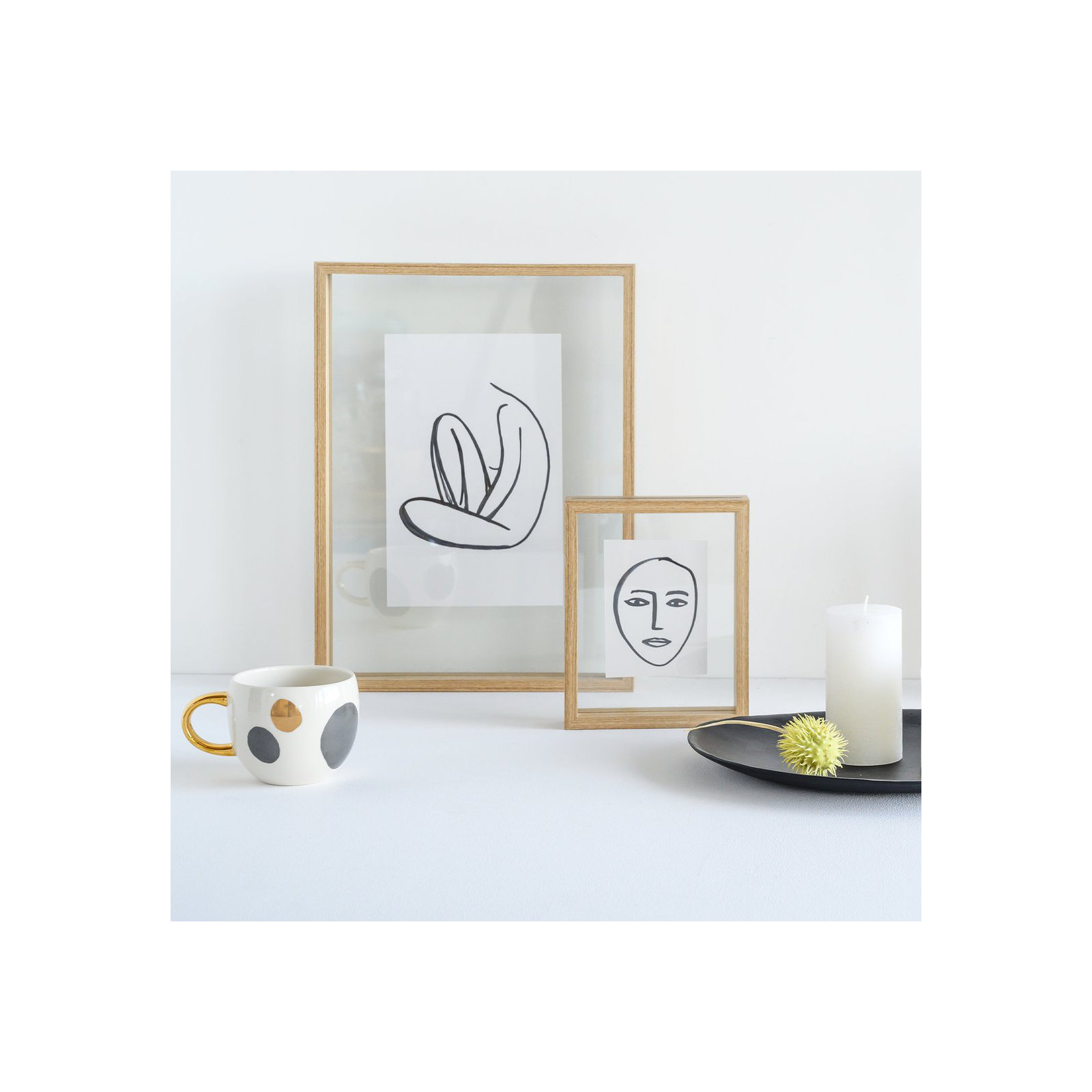 Luiz Wood Floater Picture Frame, 6" x 8", Natural