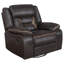 Fauteuil inclinable oscillant brun avec accoudoirs coussinés-1961839234