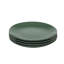 Gibson Home Simple Essential (Service for 4) 12 Piece Plates and Bowls Porcelain Solid Colour Dishes  Ceramic Dinnerware Set - Hunter Green