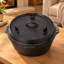 Casserole pré-assaisonnée en fonte avec couvercle pour poêle, foyer d'extérieur pour foyer extérieur