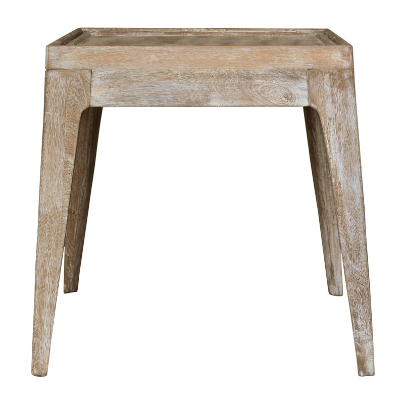 Schmitt Solid Wood Tray Top End Table