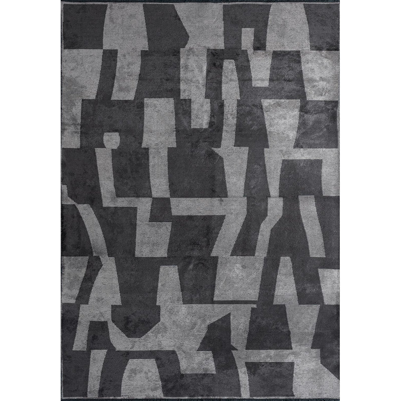 Rapture Abstract Area Rug in Brown, Rectangle 7'10" x 11'2"