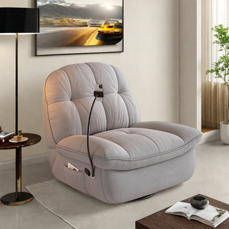 Chaise longue silencieuse et confortable, Gris