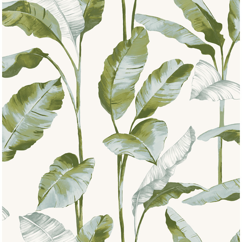 Sophany Peel & Stick Leaves Double Roll, Light Green