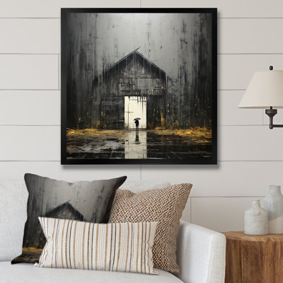 Mystique grange noire et jaune sur toile