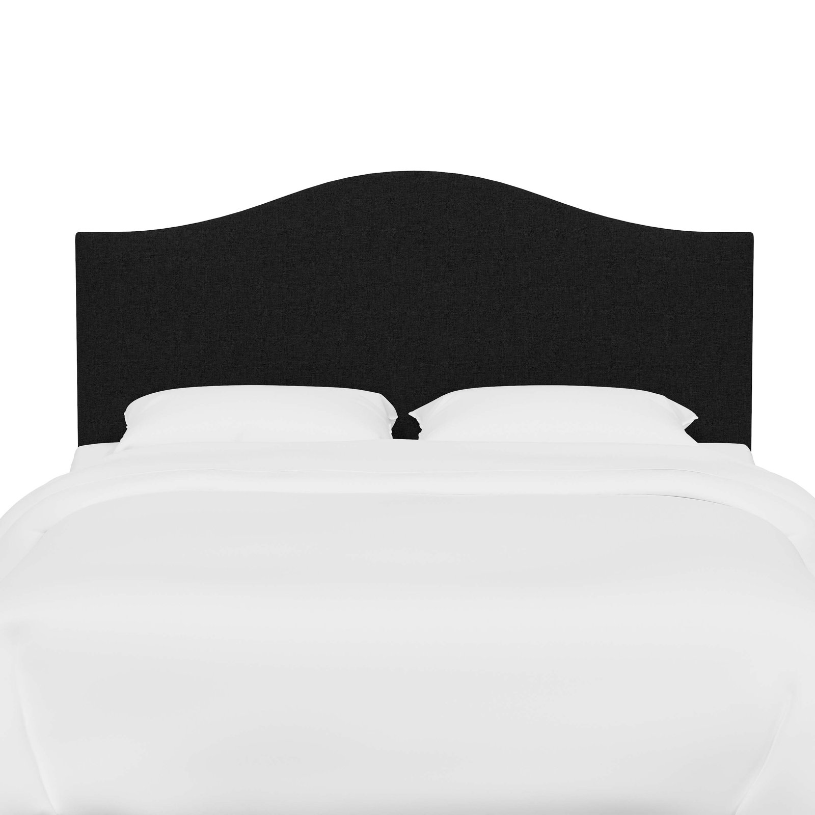 Hermosa Upholstered Panel Headboard, Twin, Classic Linen Black