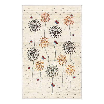 Teiksma One-of-a-Kind 2'7'' X 4'2'' Lamb's Wool Area Rug Ivory
