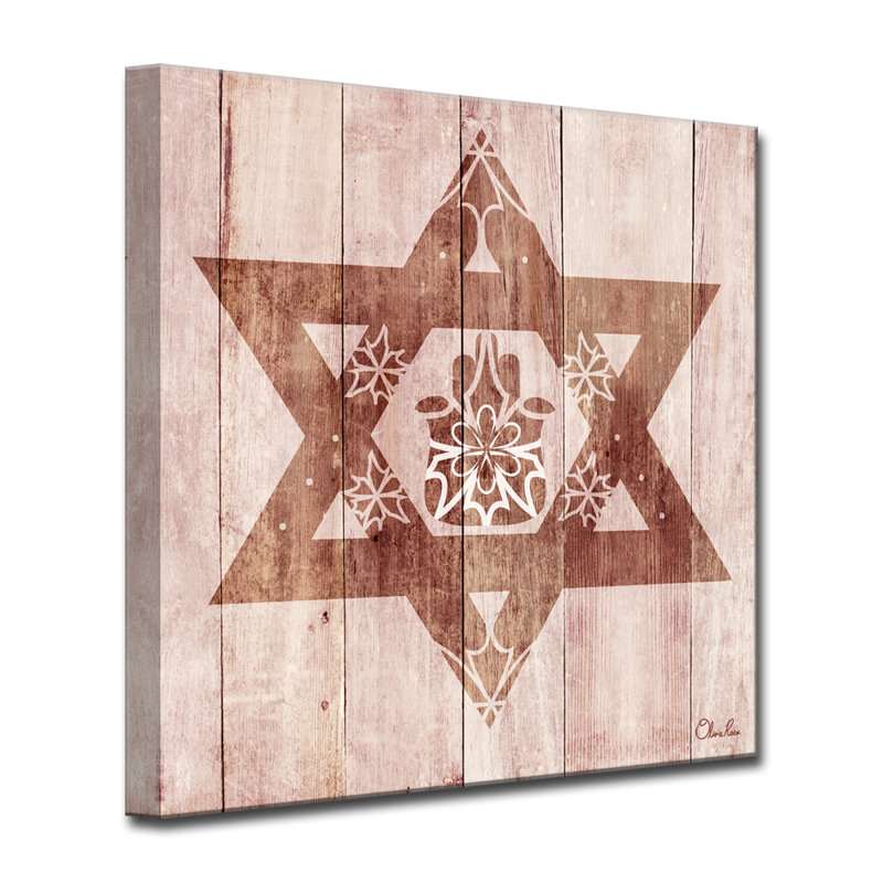 « star of david hamsa » par olivia rose, impression sur toile tendue, H 12 po x l 12 po x P 1,5 po