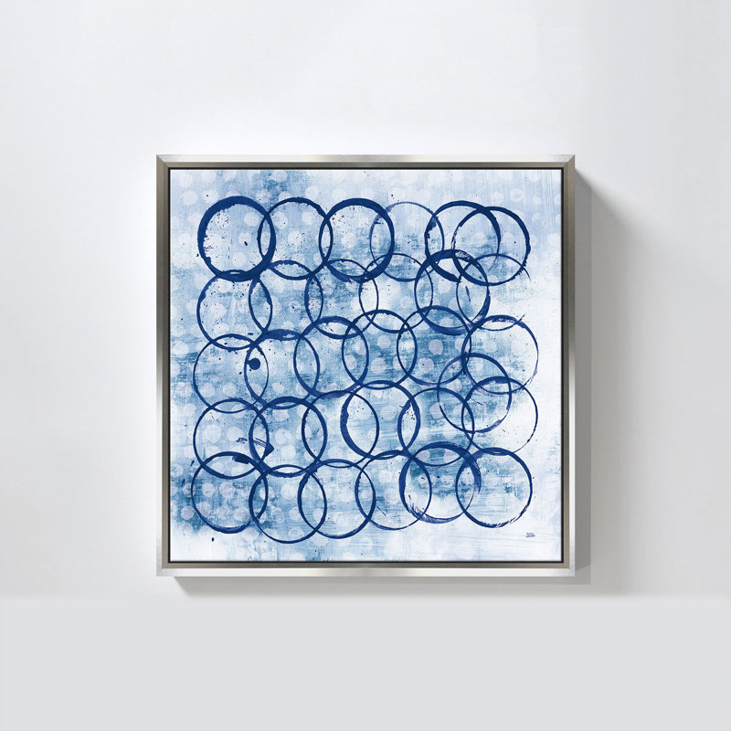 "Eclipse II" par Melissa Averinos, reproduction sur toile dans un cadre flottant, H 21,5 po x l 21,5 po, Argent argent