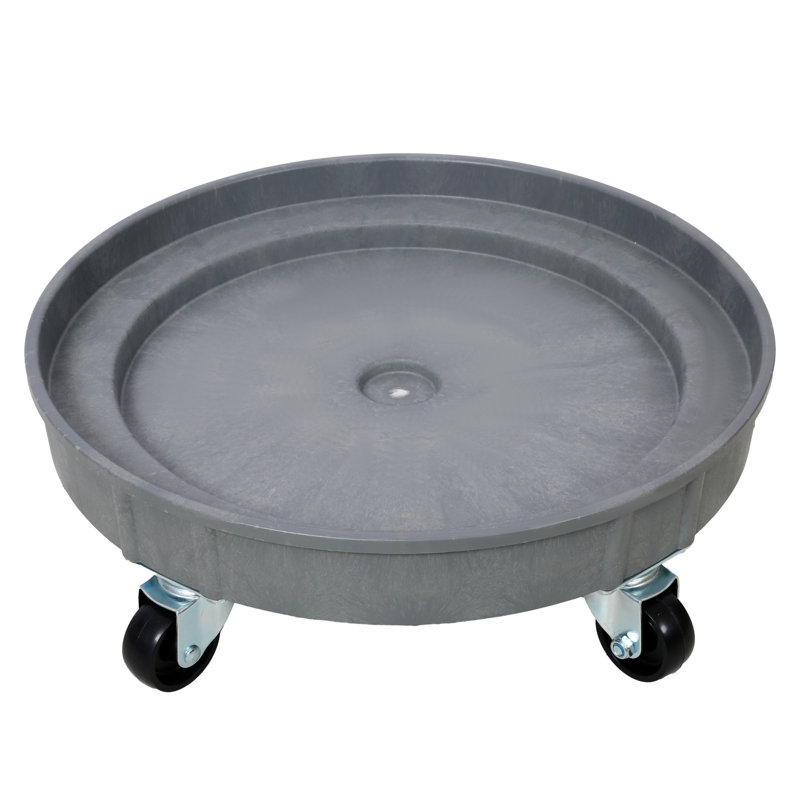 Chariot à tambour en plastique robuste pour barils de 30 et 55 gallons - Gris