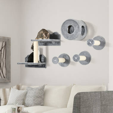 Damyanti Wall-mounted Cat Tree Shelf 6 - Pieces