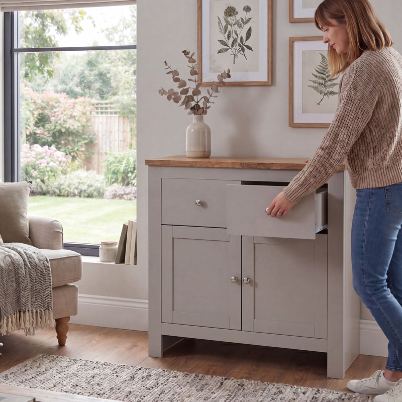 Beacsfield 79cm Wide 2 Drawer Sideboard, Grey