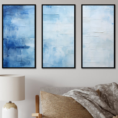 White And Blue Scandinavian Tiles IV - Boho Mosaic Wall Art Decor