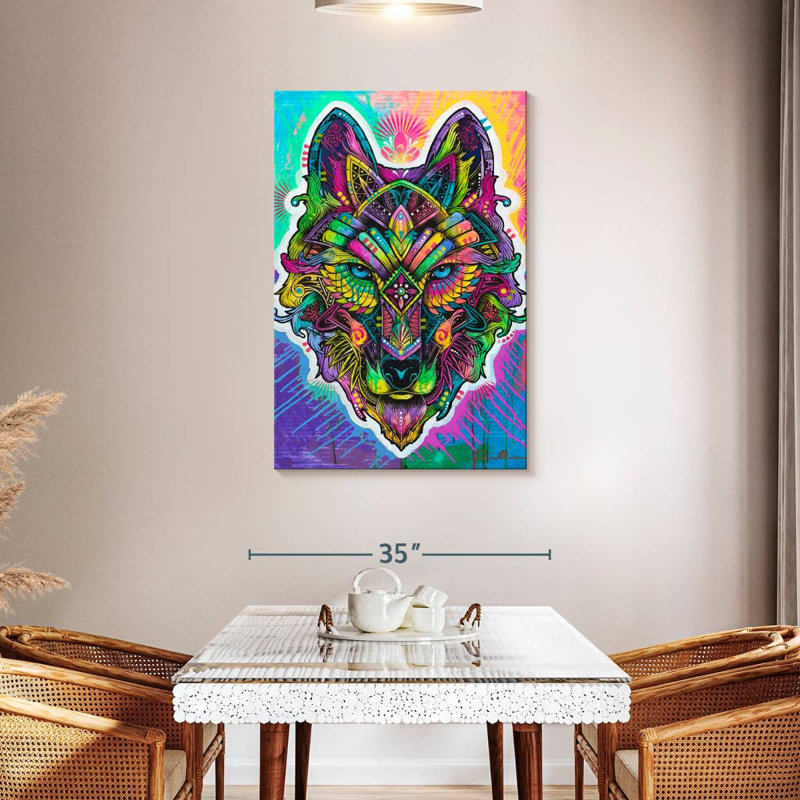 Brampt Wolf Shaman, 45" H x 30" W