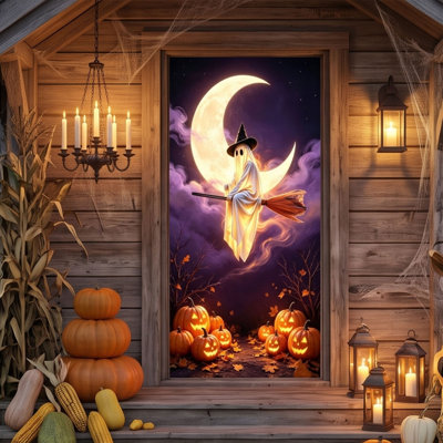 Halloween Decor 35 X 71 In Halloween Door Cover Door Curtain Halloween Door And Wall Decoration Festival Party Decoration