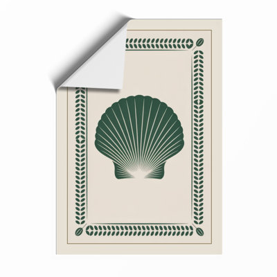 Scallop Shell Study Botanical - Framed Print