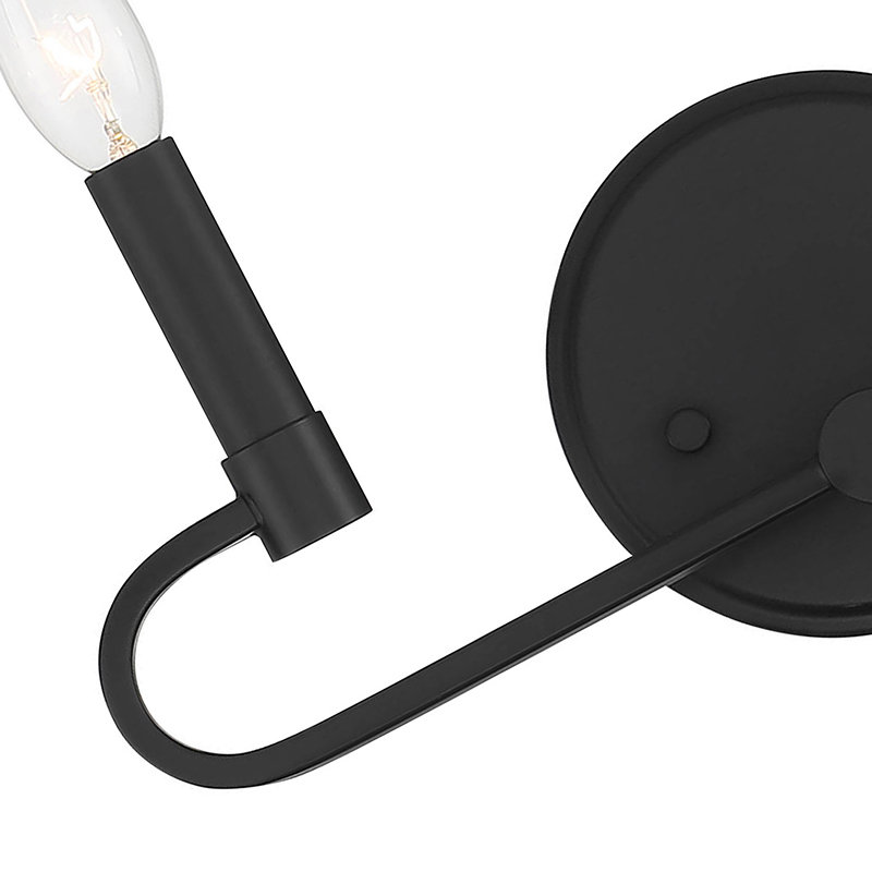 Éclairage de salle de bain à intensité variable 2 lumières Madel, Noir mat